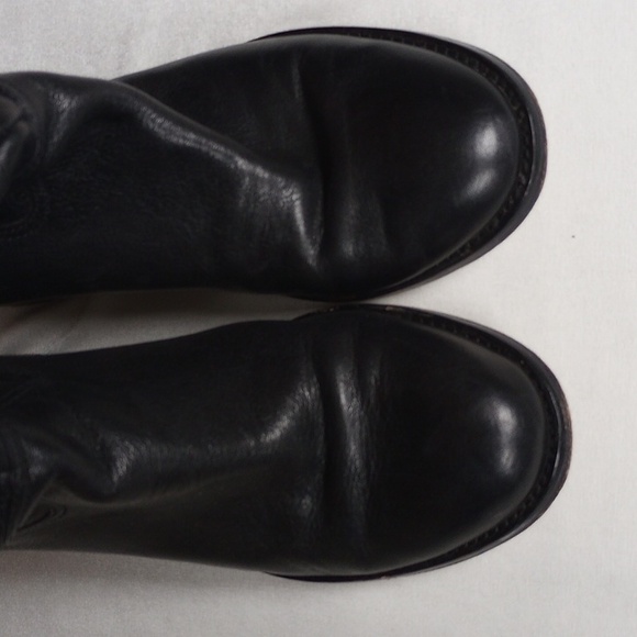 Coach Audrie Leather Riding Boots 5.5 Black Horsebit - Picture 3 of 6